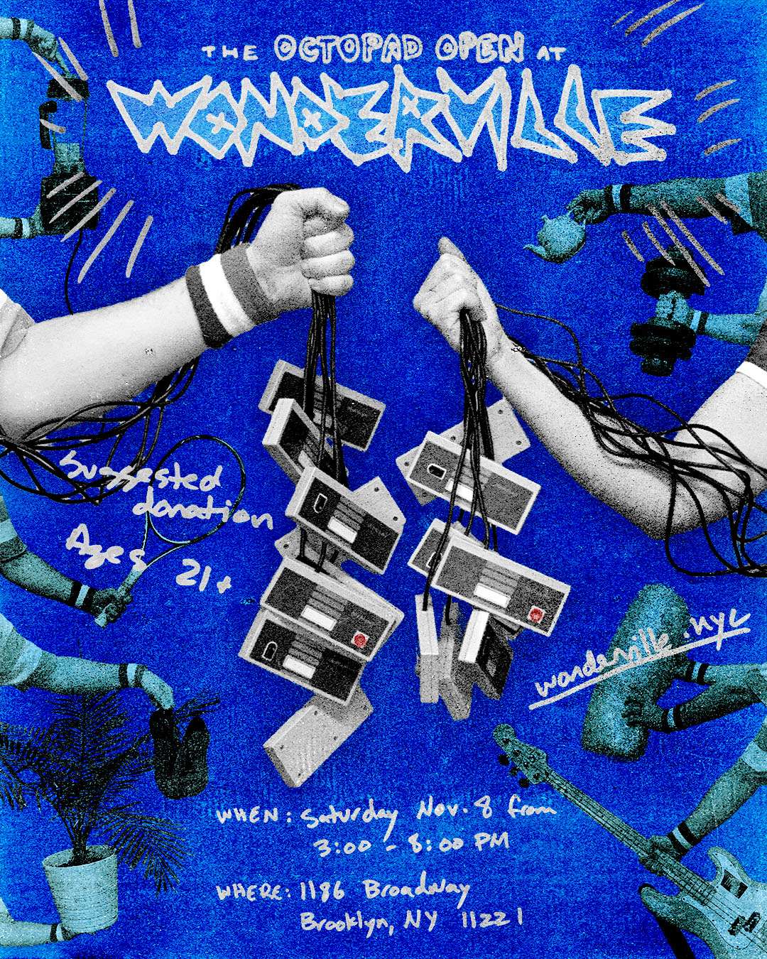 A poster advertising the Octopad Open at Wonderville.